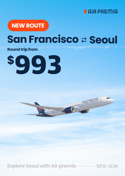 Travel to Korea with Air Premia Special deals for SFO - ICN 